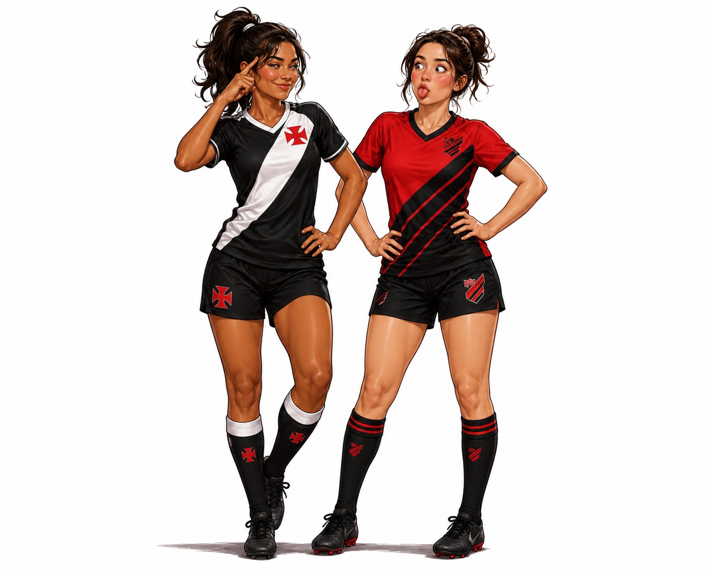 Arte anime de Vasco x Athletico-PR