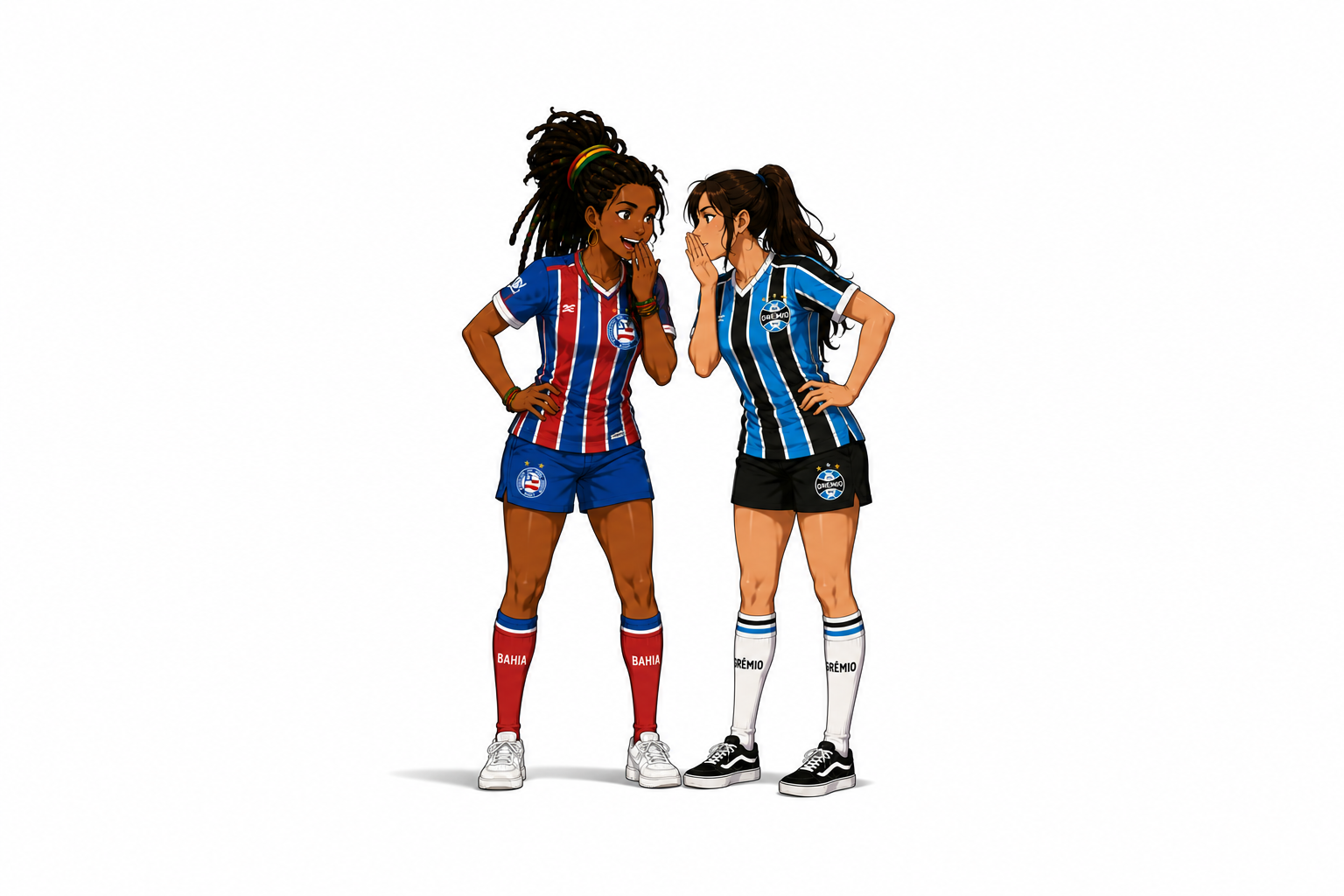 Personagens anime de Bahia x Grêmio
