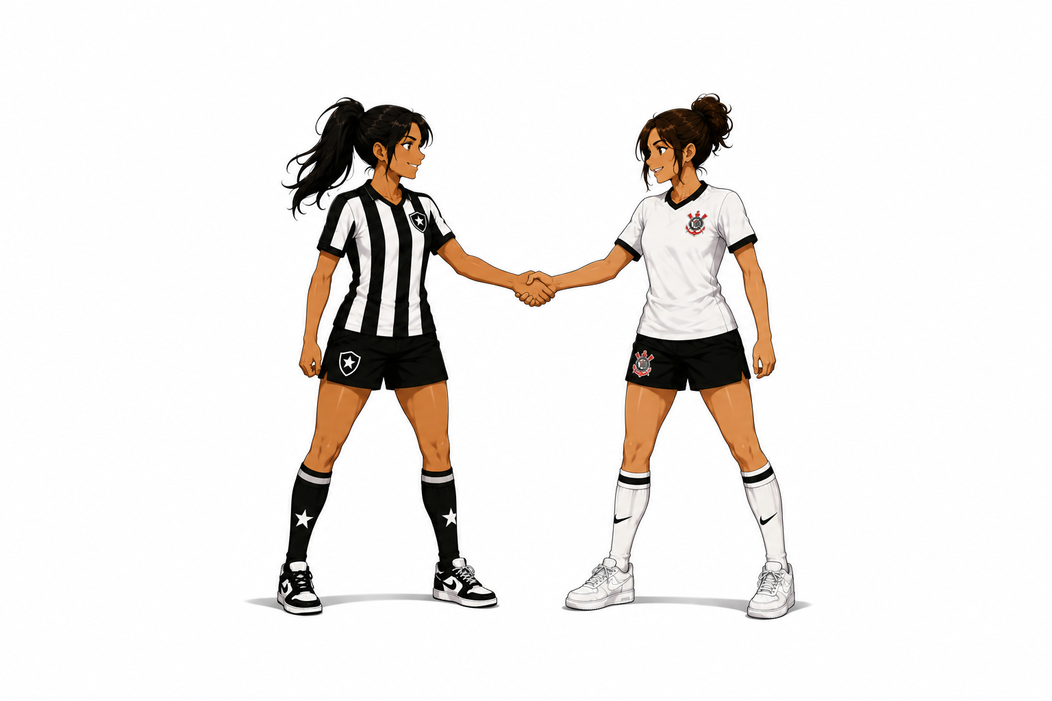 Personagens anime de Botafogo x Corinthians