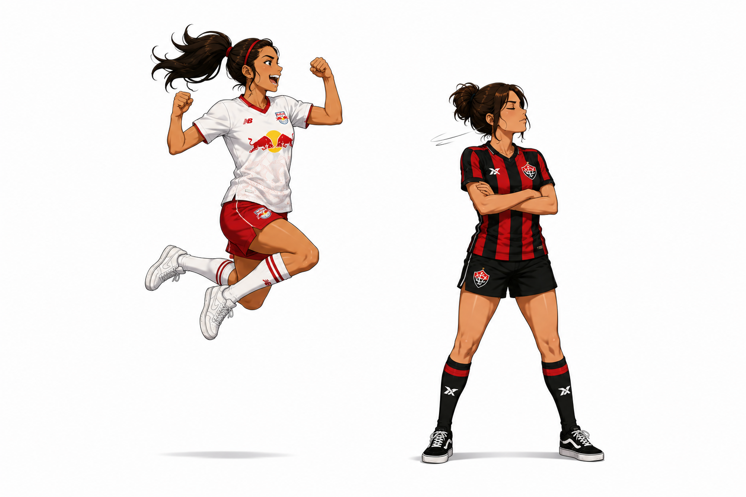 Personagens anime de RB Bragantino x Vitória
