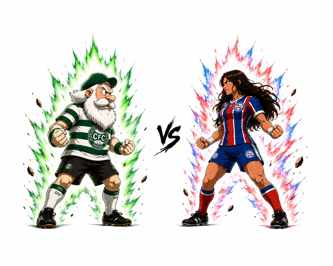 Personagens anime de Coritiba x Bahia