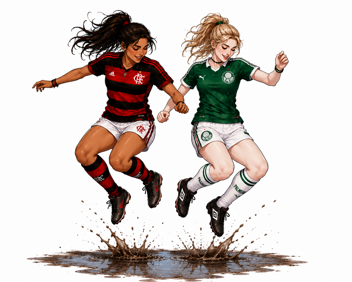 Personagens anime de Flamengo x Palmeiras