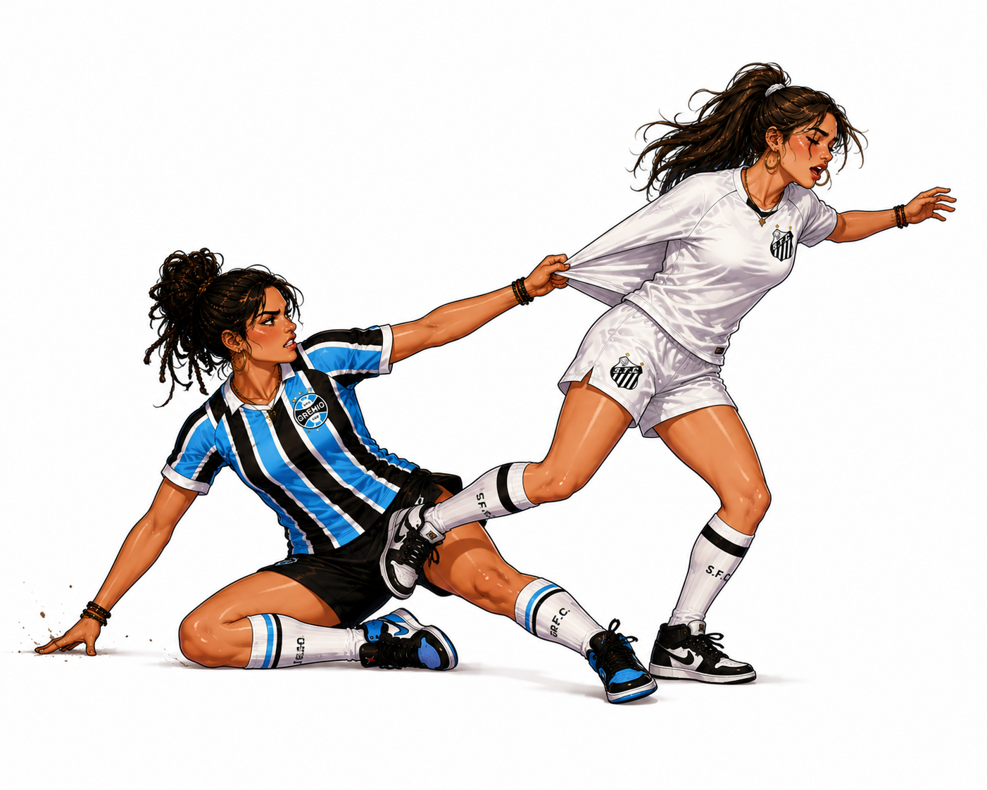 Personagens anime de Gr&ecirc;mio x Santos