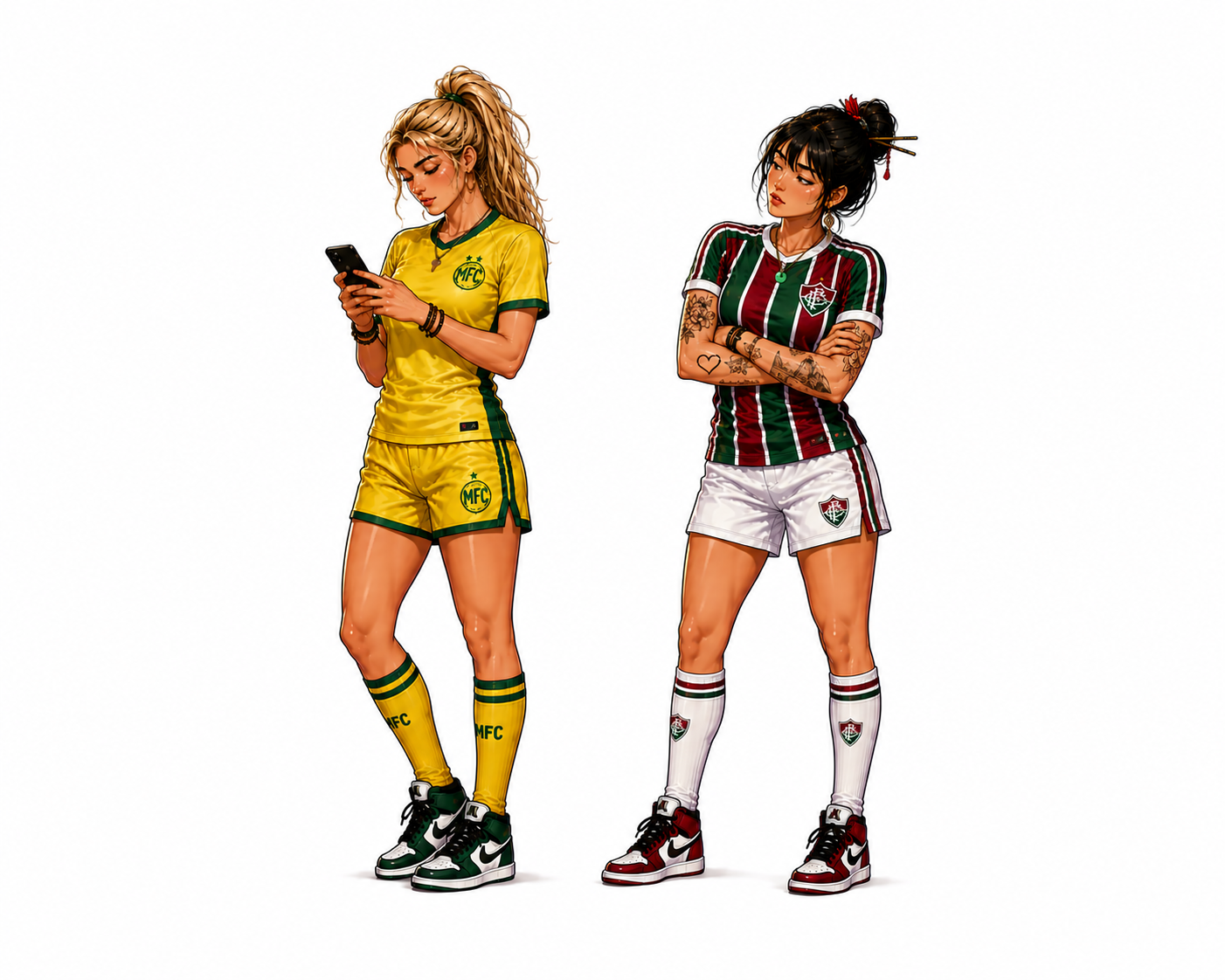Personagens anime de Mirassol x Fluminense