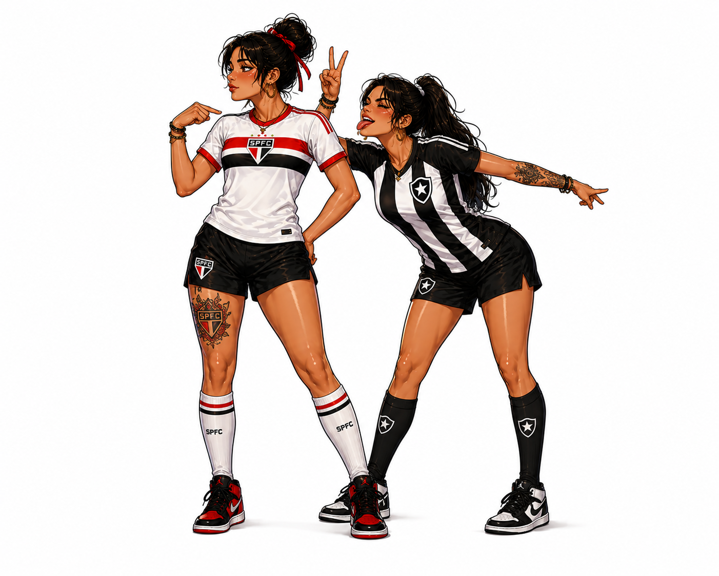 Personagens anime de S&atilde;o Paulo x Botafogo