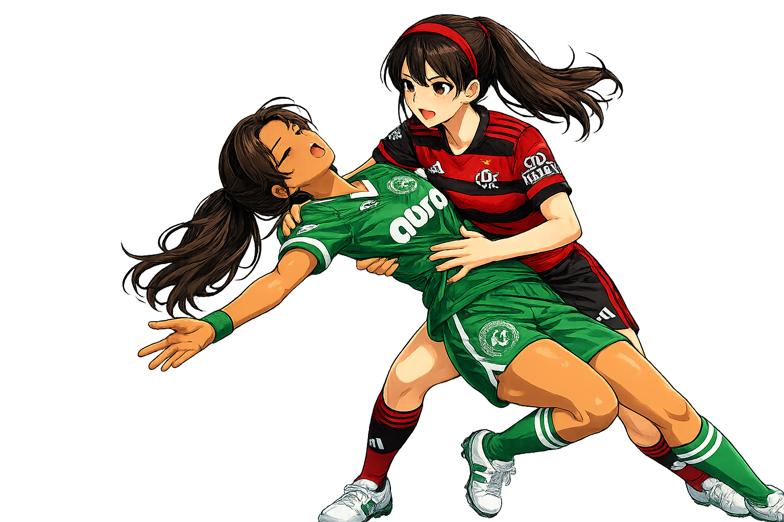 Personagens anime de Chapecoense e Flamengo