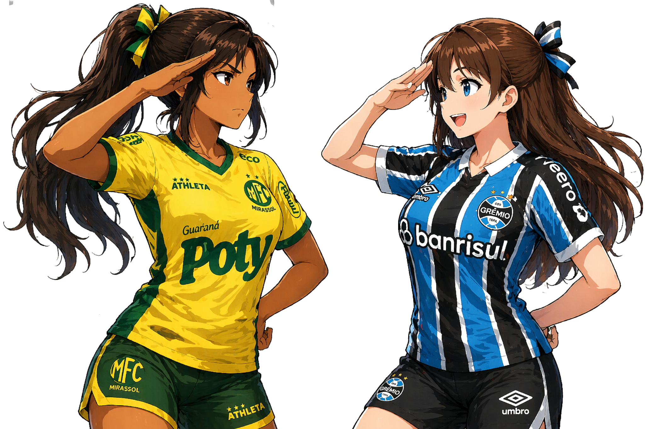 Personagens anime de Mirassol e Grêmio
