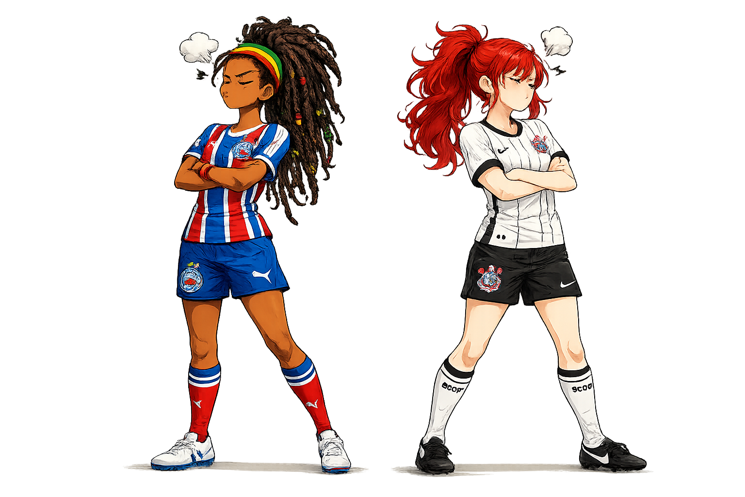 Personagens anime de Bahia x Corinthians