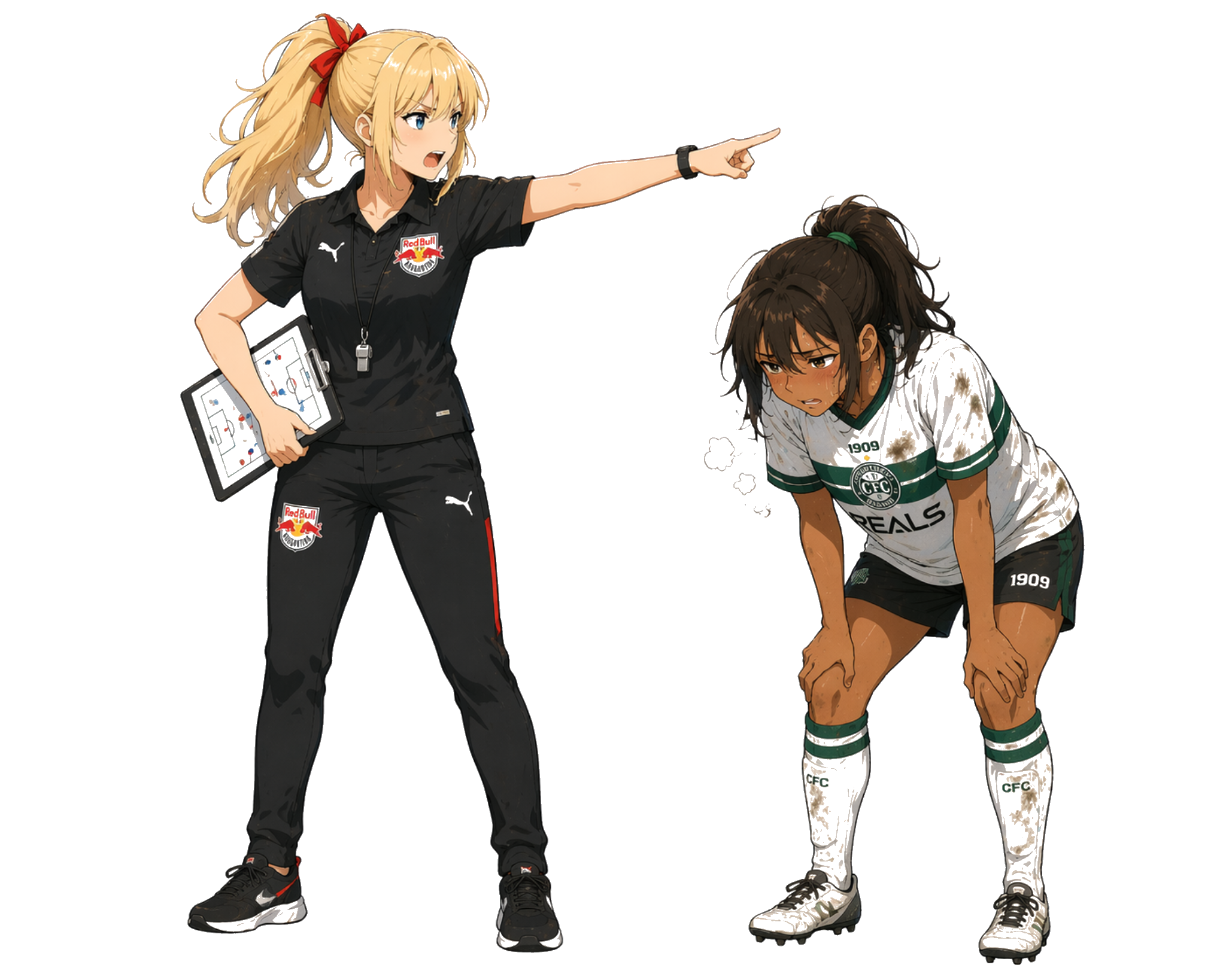 Personagens anime de Bragantino x Coritiba