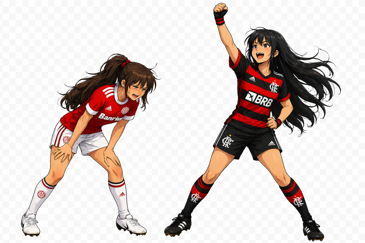 Personagens anime de Internacional x Flamengo