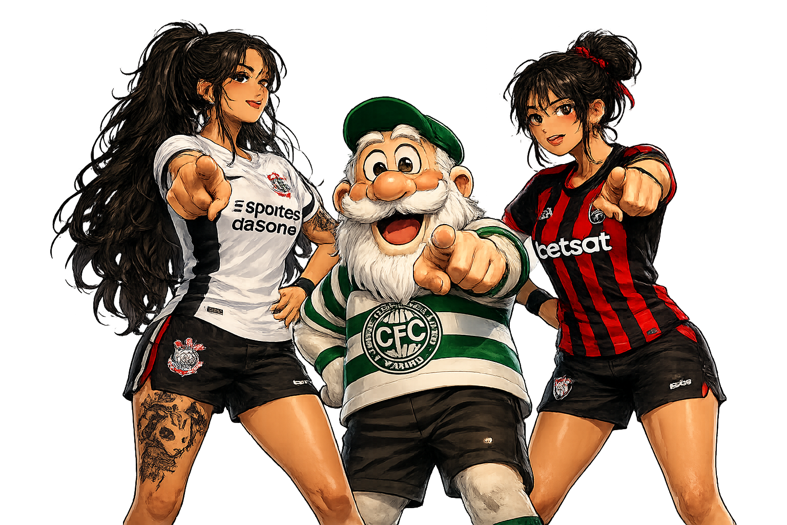Mascotes anime da rodada