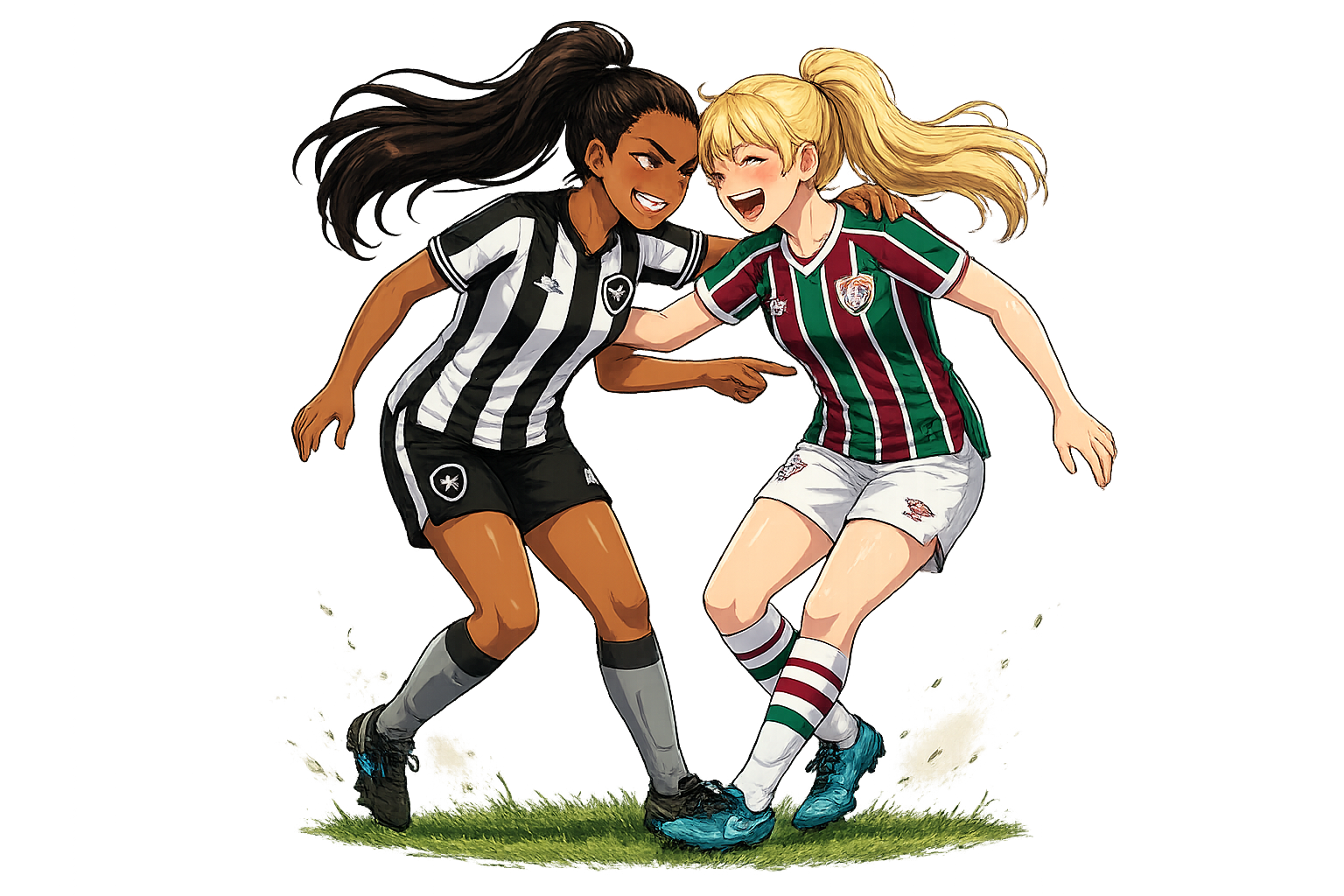 Personagens anime de Botafogo x Fluminense