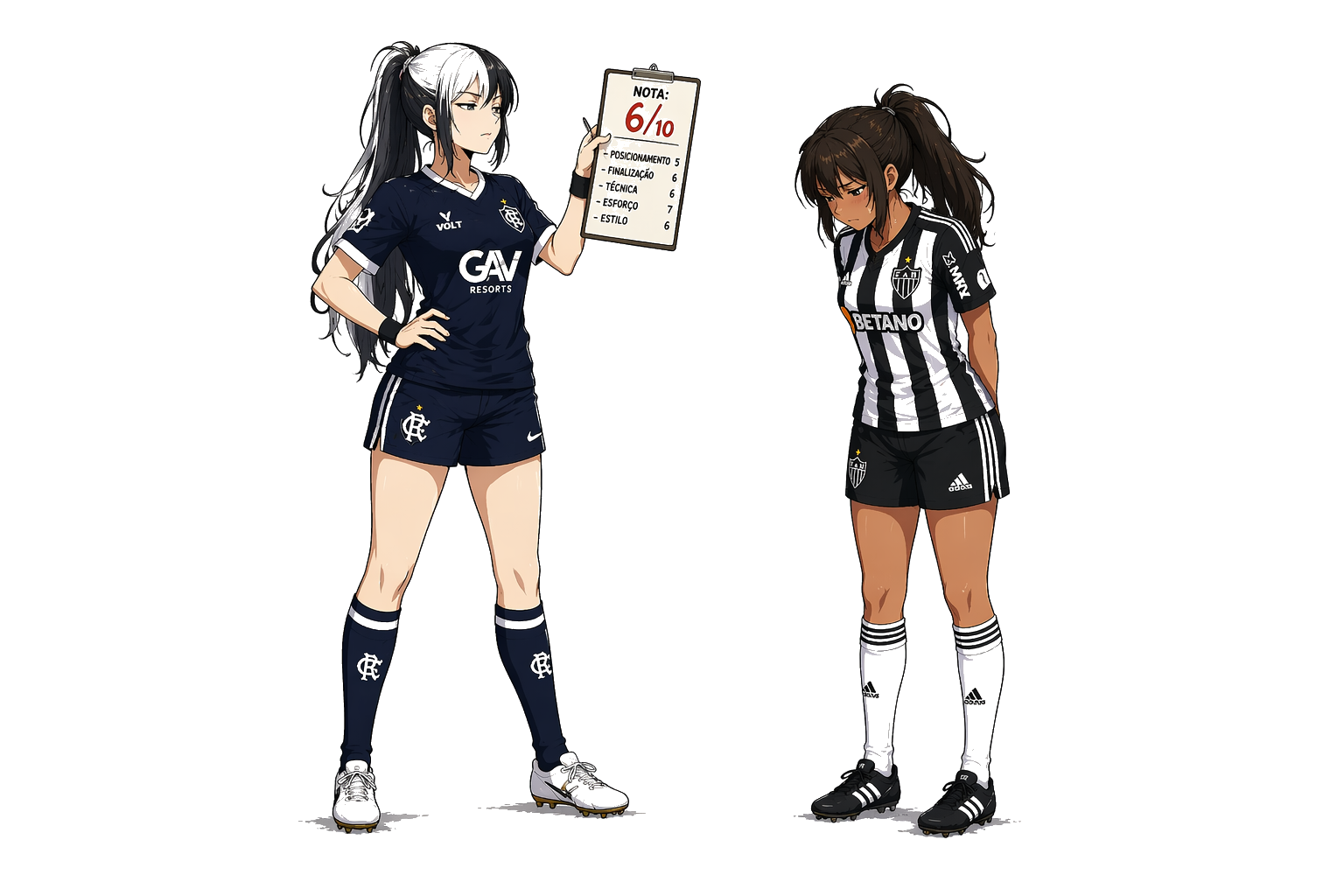 Personagens anime de Remo x Atlético-MG