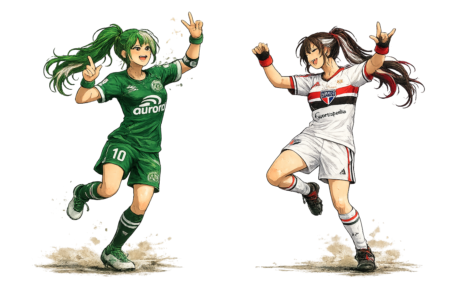 Personagens anime de Chapecoense x São Paulo