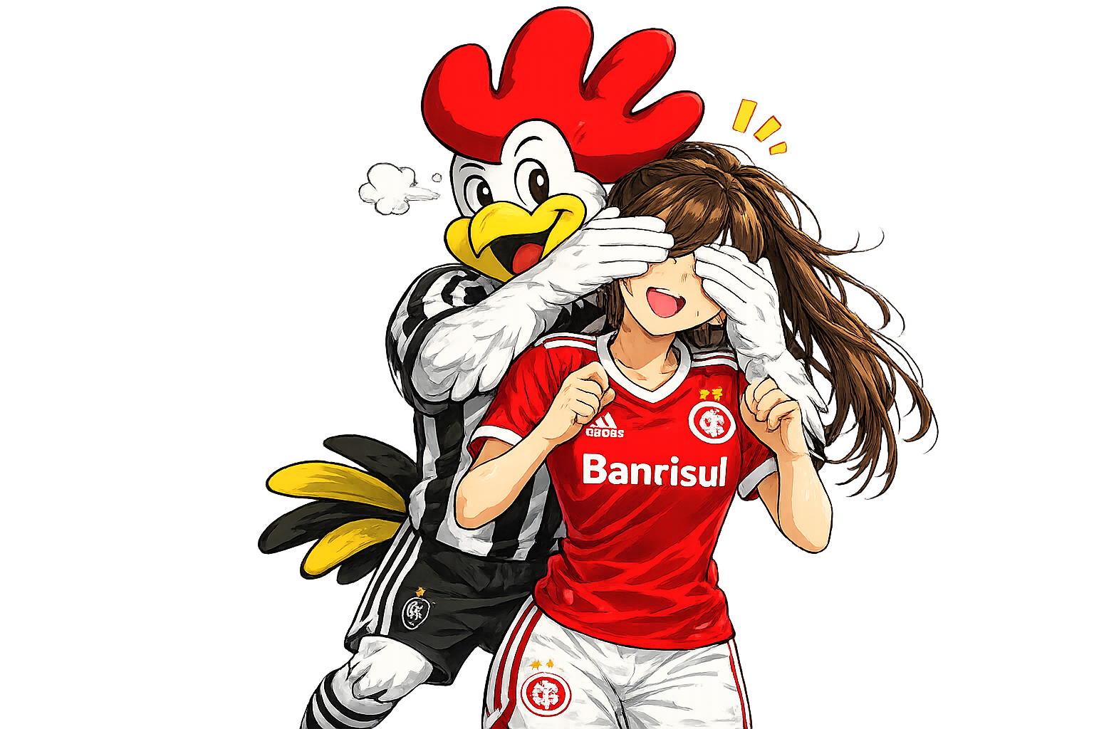 Personagens anime de Internacional x Atlético-MG