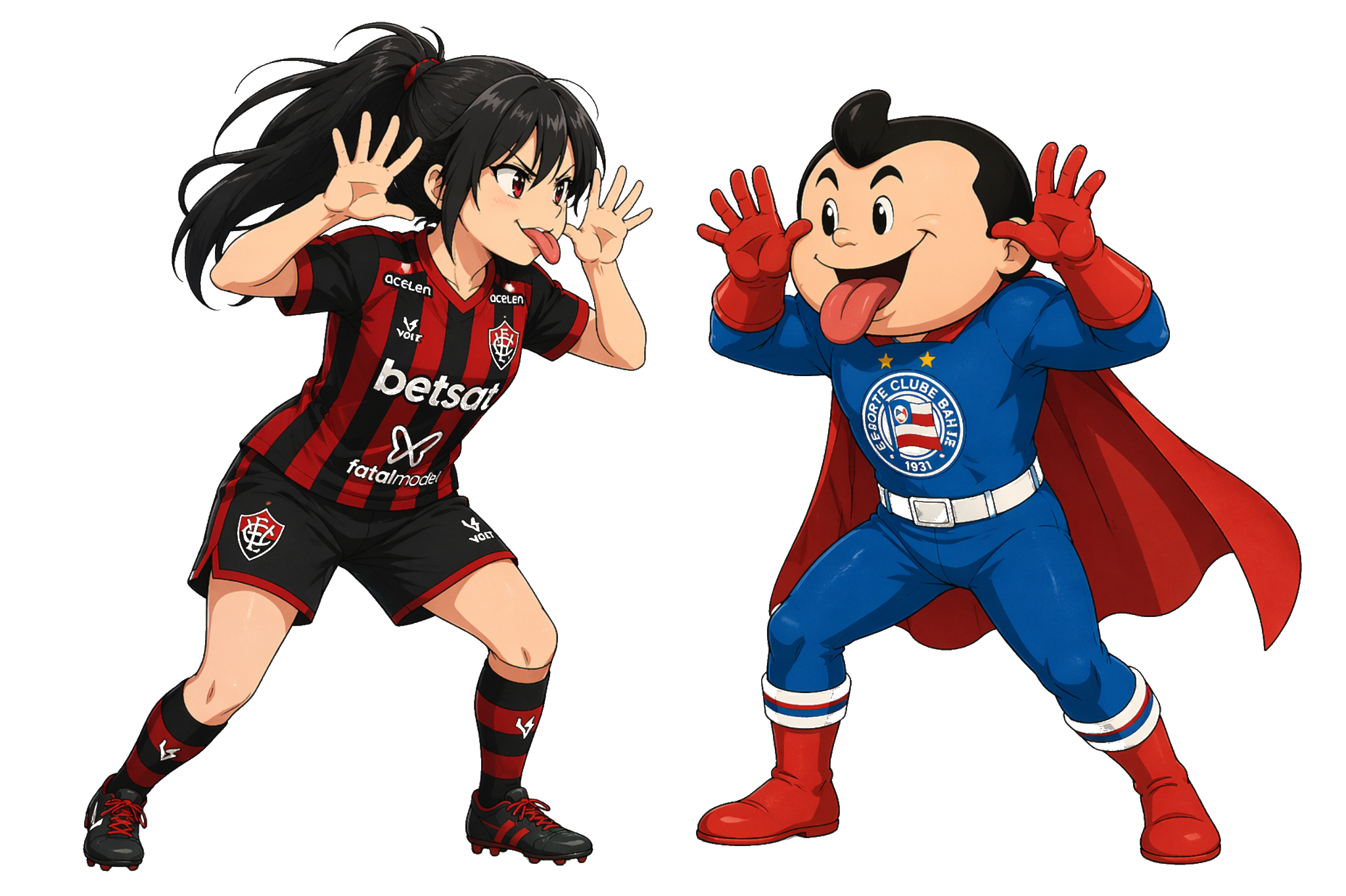 Personagens anime de Vitória x Bahia