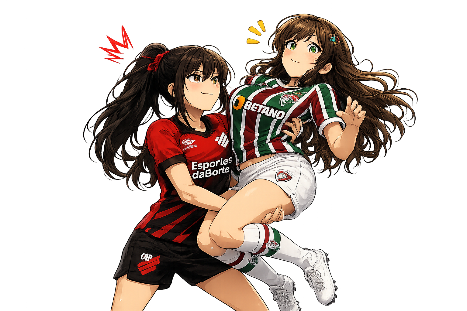 Personagens anime de Athletico-PR x Fluminense