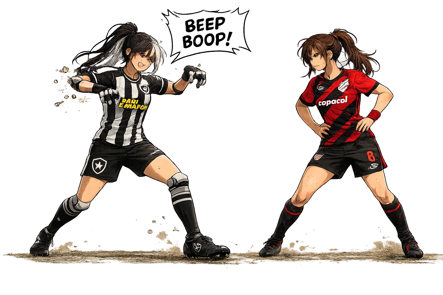Personagens anime de Atlético-MG x Vitória