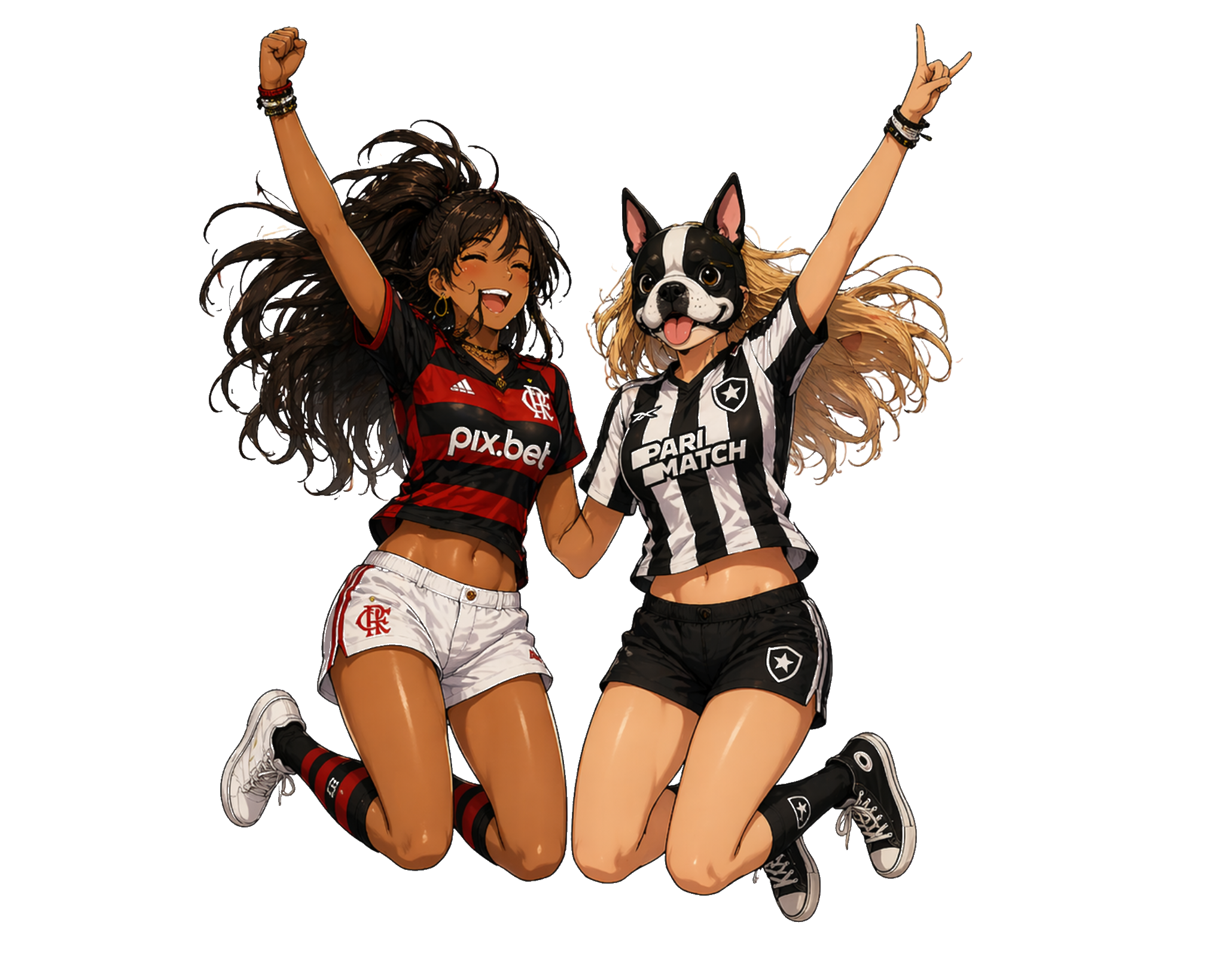 Personagens anime de Flamengo x Botafogo