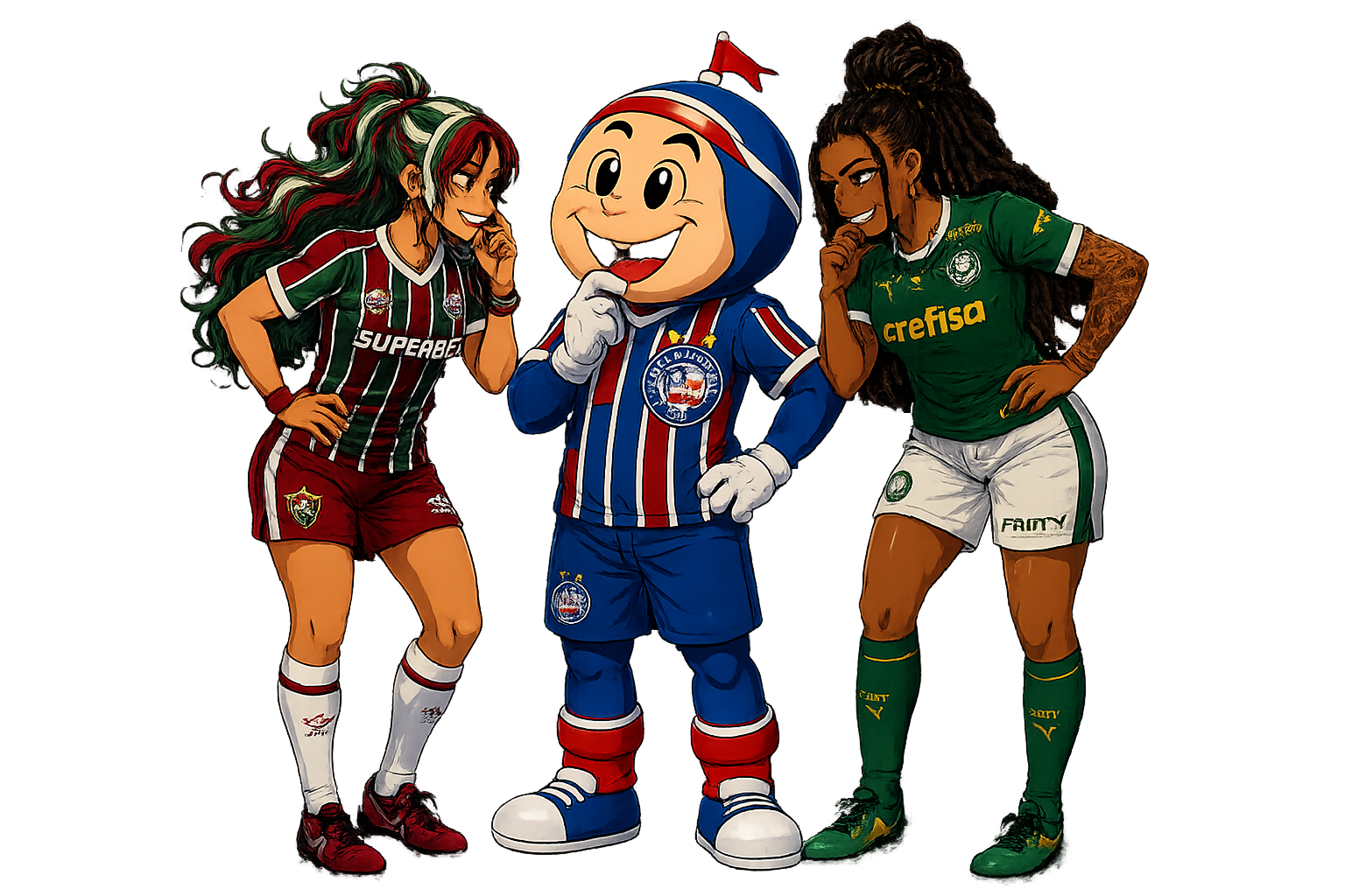 Mascotes anime da rodada