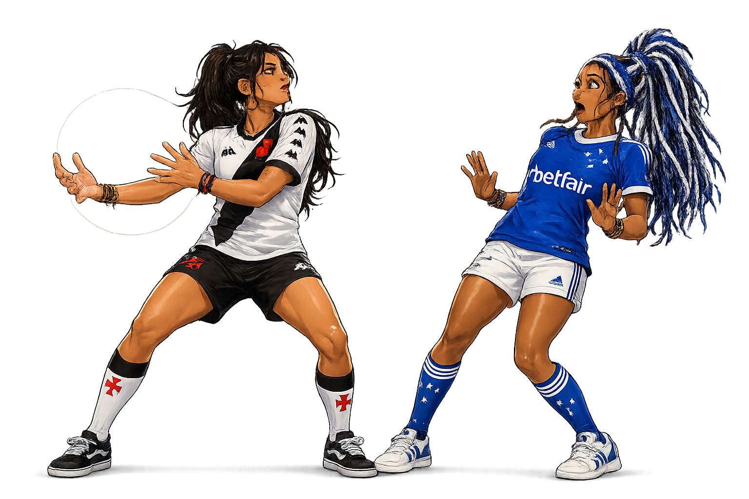 Personagens anime de Vasco x Cruzeiro