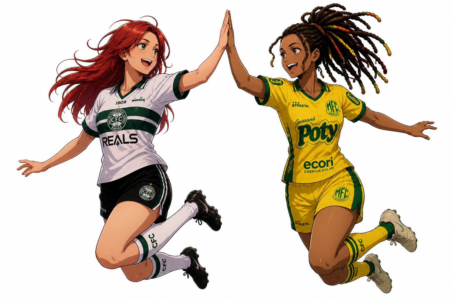 Personagens anime de Coritiba x Mirassol