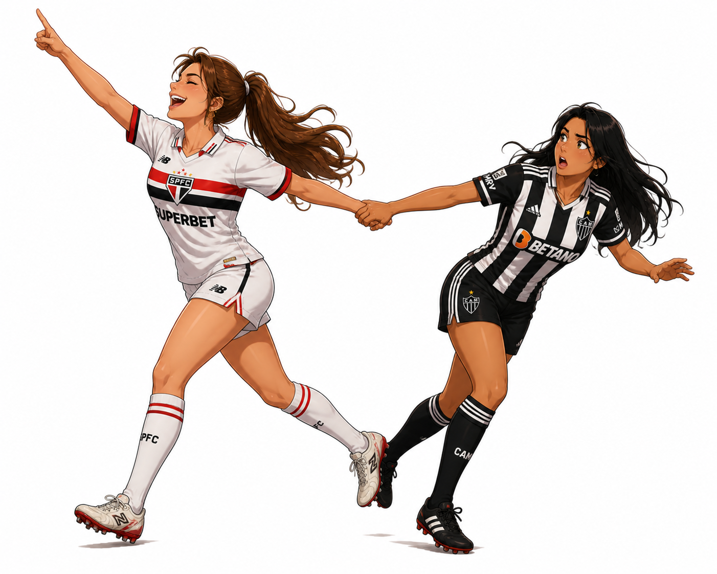 Personagens anime de São Paulo x Atlético-MG